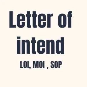 High quality Letter of intend